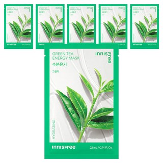 INNISFREE 我的真萃能量面膜 綠茶款, 1入, 6片