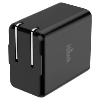 Hawk 浩客 25W高速PD電源供應器，Type-C/USB-A，PD3.0/QC3.0 快充, 黑色, 1個