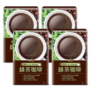 UDR 專利綠茶咖啡 SOD-Like, 高活性酵素, 高品質綠咖啡豆含綠原酸, 高純度日本綠茶, 八大無添加, 1.5g, 10包, 4盒