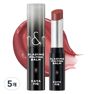 롬앤 X 이나피스퀘어 글래스팅 멜팅 밤 립스틱, 5개, 06카야피그