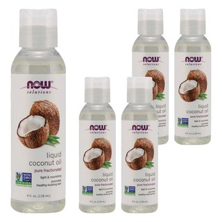 NOW Foods 純椰子保濕油/基底油, 118ml, 5瓶