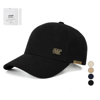 JEEP SPIRIT 簡約Logo基本款棒球帽, 黑色