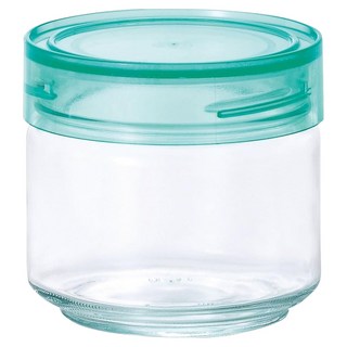 ADERIA 日本進口抗菌密封寬口玻璃罐 綠, 500ml, 1個