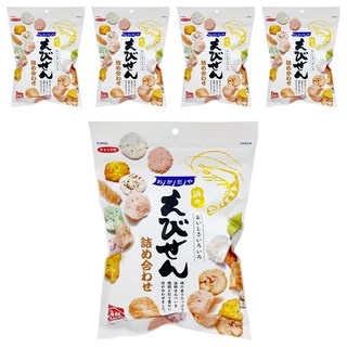岡田屋綜合蝦餅-多種海鮮口味 酥脆口感 獨立包裝 休閒零食, 155g, 5包