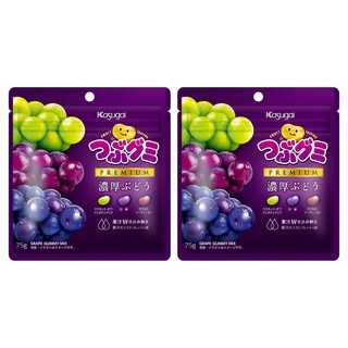 Kasugai 春日井 濃厚葡萄味 脆皮軟糖，75g，含巨峰葡萄，麝香葡萄，卡本內蘇維翁葡萄, 2包