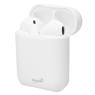 E-books SS18 真無線經典款藍牙5.0耳機 IPX4防水等級, E-EPA222, 白色