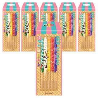 모나미 153 아이스크림 볼펜 0.5mm, 5종, 6세트