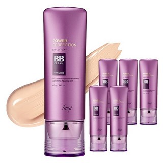 THE FACE SHOP 菲詩小舖 fmgt完美能量BB霜 SPF37 PA++, V201 Apricot Beige, 40g, 6條