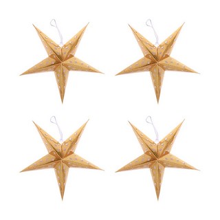 Party09 紙質星星掛飾 4個, 金色