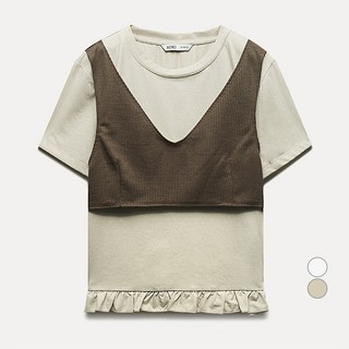 MIXXO 女款層次荷葉邊短袖T恤