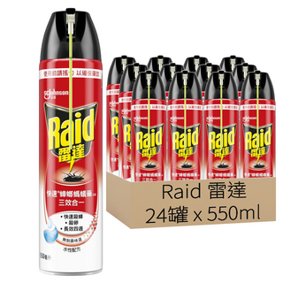 雷達快速蟑螂螞蟻藥 無味 長效四週, 550ml, 24罐