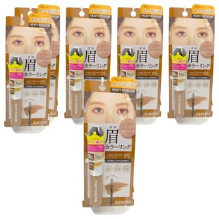 KISSME 奇士美 專屬型色眉彩膏 EX 8g, 05 焦糖棕, 6支