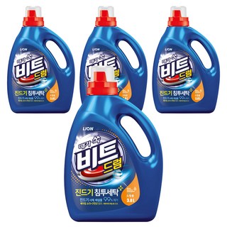 비트 드럼전용 액상세제 본품, 3L, 4개