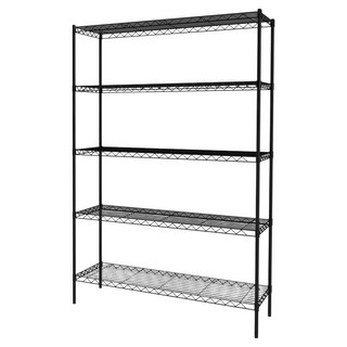 KI WISH 居家生活 輕型五層架,黑色,180 x 120 x 35cm,5層 - 居家收納置物首選, 1件