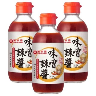 萬家香 味噌辣醬 225g, 100%純天然釀造, 使用非基因改造黃豆, 3瓶