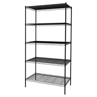 KI WISH 居家生活 輕型五層架,黑色,90 x 60 x 180cm,5層, 1件