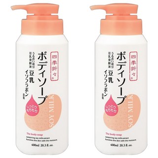 KUMANO 熊野油脂 豆乳異黃酮沐浴露 600ml, 2瓶