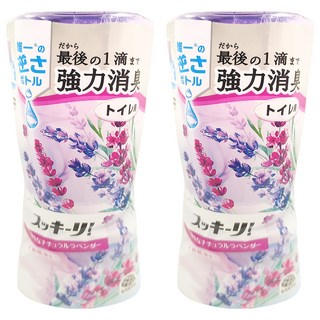 EARTH 地球製藥 廁所芳香除臭劑, 強力消臭, 倒立滴液設計,用到最後一滴都不浪費, 薰衣草香, 400ml, 2罐