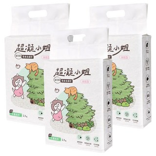 超凝小姐 米粒型益生菌除臭豆腐砂, 忘憂森林, 2.7kg, 3包