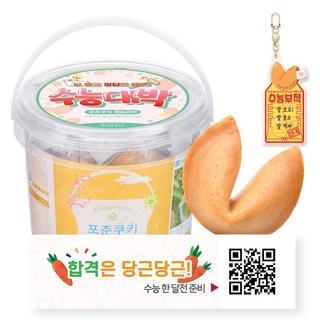 幸運餅乾+考試護身符鑰匙圈 S 隨機出貨組, 餅乾 5g 12包+鑰匙圈, 1組