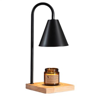 實木融蠟燈 調光款 15 x 34cm, 黑色