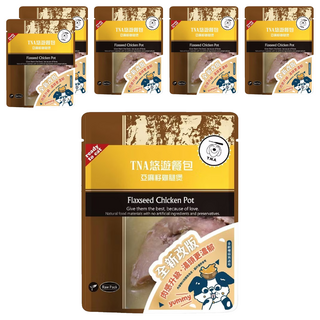 T.N.A. 悠遊 餐包 亞麻籽雞腿煲 無添加防腐劑 狗狗貓咪適用, 150g, 6包