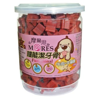 Mores 摩爾思 潔牙骨 小星型, 牛肉風味, 250g, 1罐