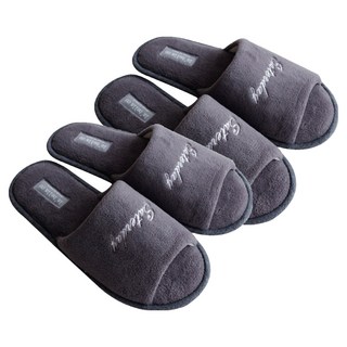 라벨라코 허그실내화 2종 세트, 챠콜, 1개