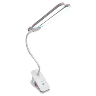 YOLOMO 優樂明 雙燈頭護眼3檔觸控調光 護眼夾燈, 白色