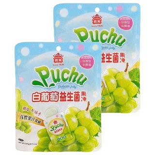 義美 噗啾益生菌果凍 白葡萄, 247g, 2袋