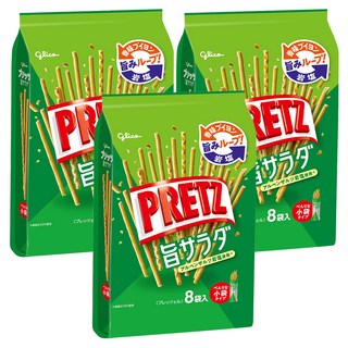 glico 格力高 PRETZ 百力滋 沙拉脆棒 8包入, 117.6g, 3袋