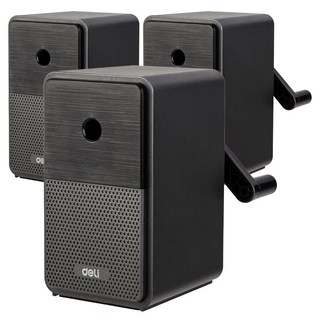 델리 5단 심조절 레트로 연필깎이, 다크그레이, 3개