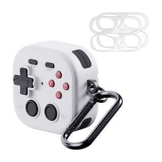 KANTAM AirPods 4代 鎖定復古防丟保護殼, 白色, 單一商品, 1個