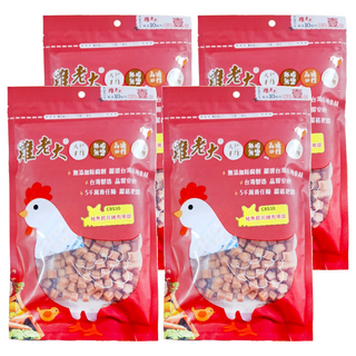 雞老大 狗零食 鮭魚起司雞肉嚼錠 低脂 無鹽 無添加防腐劑 台灣製造 犬用, 170g, 4包