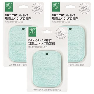 OKAYAMA 岡山 可掛式硅藻土衣櫥吸溼防潮片 綠色, 3個, 110g