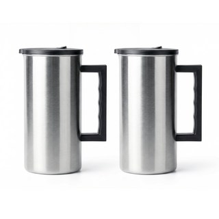 코멧 홈 스테인리스 핸들 냉장고 물병, 2개, 1.6L