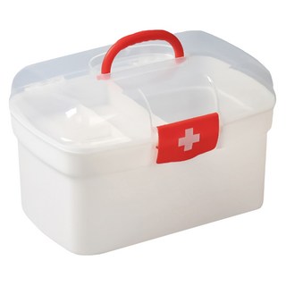 小麥購物 手提醫藥箱 C614 中號 (21.7 x 13.5 x 14.5cm) - 雙層分格 方便攜帶, 1個