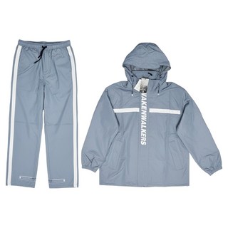 WOLF WALKERS 兩件式雨衣，100%聚酯纖維, M, 月光藍
