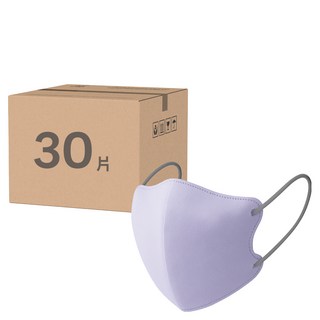 MASCLUB 涼感口罩 薰衣草紫 3D立體 舒適透氣 男女通用, 1盒, 30片