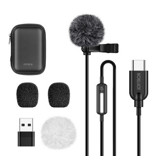 조이트론 유선 휴대폰 녹음용 PC USB C타입 핀마이크 세트, P5 HQ, 블랙