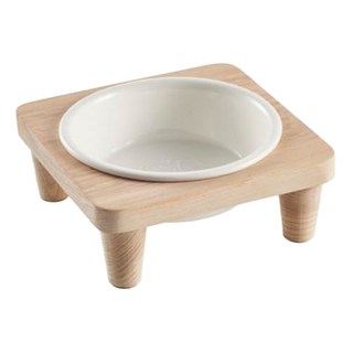 Catfeet 木製方形高腳 大陶瓷碗, 白色, 1個