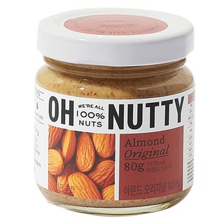 OH NUTTY 原味杏仁醬, 80g, 1罐