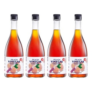 十全幸福蜜桃醋600ml 天然釀造 口感清新 酸甜適中 健康美味醋飲, 4瓶