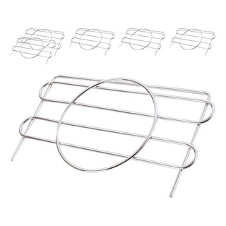 KI WISH 居家生活 鍍鉻圓圍籬 鐵架專用補強配件,適用長度 35/46/90cm, 銀色, 6個