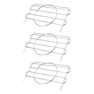 KI WISH 居家生活 鍍鉻圓圍籬 鐵架專用補強配件,適用長度 35/46/90cm, 銀色, 3個