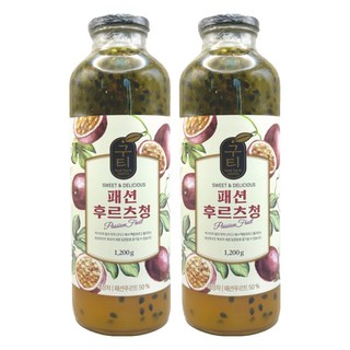 GOOTEA 百香果汁, 1200g, 2瓶