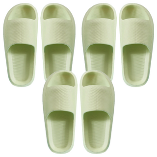 LIFE LANCE 減震降躁EVA客廳辦公室室內緩震拖鞋, 綠色, 3雙