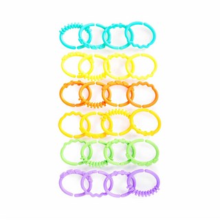 브라이트스타트 고리친구들 유모차장난감 치발기, 치발기 24p, 혼합색상, 1세트