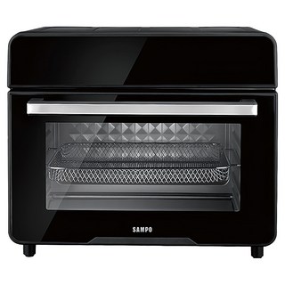 sampo 聲寶 22l不鏽鋼碳素雙發熱氣炸電烤箱kz-ka22b, 1入, KZ-KA22B