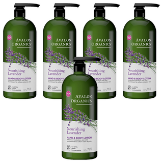 AVALON ORGANICS 薰衣草精油滋潤乳液 潤澤肌膚, 907g, 5瓶